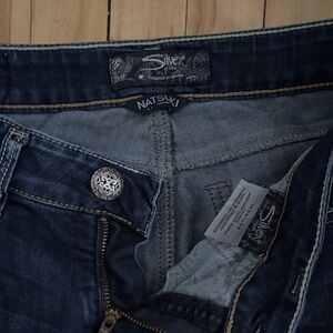 Silver Flared Jeans Women Y2K